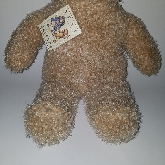 VTG Yangjee Tan Teddy Bear Plush Curly Fuzzy Brown - Picture 3 of 11